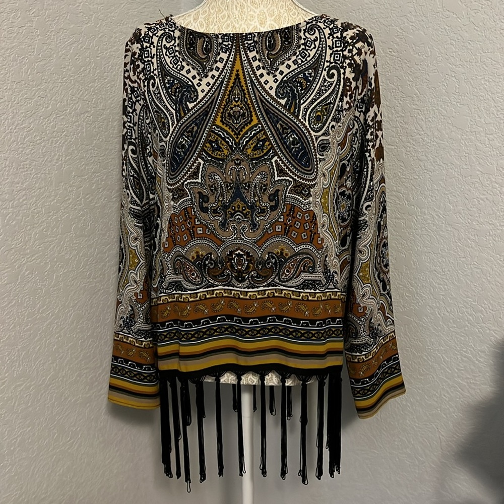 Vintage Fringe Blouse by Joseph Ribkoff